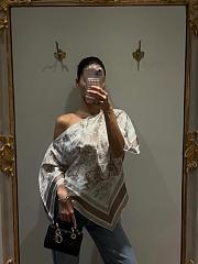 Okify Dior Brown Silk Cover-Up Top - 1