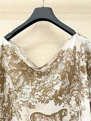 Okify Dior Brown Silk Cover-Up Top - 3