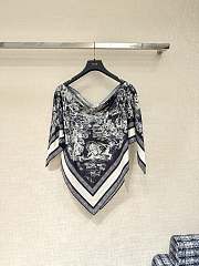 Okify Dior Black Silk Cover-Up Top - 1