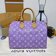 Okify Louis Vuitton Speedy Bag In Purple Ostrich M21122 32x18x22.5cm - 5