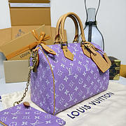 Okify Louis Vuitton Speedy Bag In Purple Ostrich M21122 32x18x22.5cm - 4