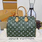 Okify Louis Vuitton Speedy Bag In Green Ostrich M21122 32x18x22.5cm - 4