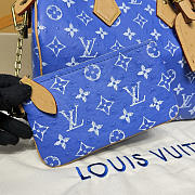 Okify Louis Vuitton Speedy Bag In Dark Blue Ostrich M21122 32x18x22.5cm - 2