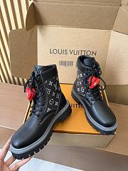 Okify Louis Vuitton Black Ankle Boots With Heart Charm 2 - 2