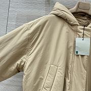 Okify Canada Goose Beige Reversible Teddy Bear Plush Hooded Jacket - 2