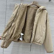 Okify Canada Goose Beige Reversible Teddy Bear Plush Hooded Jacket - 3
