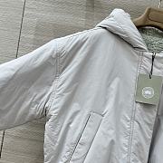 Okify Canada Goose Gray Reversible Teddy Bear Plush Hooded Jacket - 2