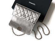 Okify CC 25s Kelly Bag In Silver With Cross Handle 18x10x4.5cm - 4