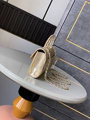 Okify CC 25s Kelly Bag In Gold With Cross Handle 18x10x4.5cm - 4