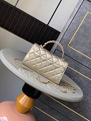 Okify CC 25s Kelly Bag In Gold With Cross Handle 18x10x4.5cm - 3