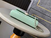 Okify CC 25s Kelly Bag In Green Mint Caviar With Cross Handle 18x10x4.5cm - 5
