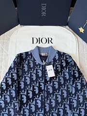 Okify Dior Blue Oblique Zip Up Cardigan  - 6