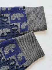 Okify Dior Gray Oblique Zip Up Cardigan  - 6