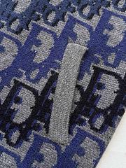 Okify Dior Gray Oblique Zip Up Cardigan  - 5