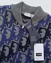 Okify Dior Gray Oblique Zip Up Cardigan  - 2