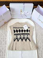 Okify Dior Knitted Sleeveless Tank Top Sweater - 1
