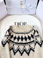 Okify Dior Beige Knitted Sweater  - 4