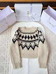 Okify Dior Beige Knitted Sweater  - 3