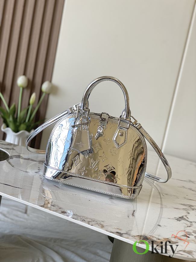 Okify Louis Vuitton Alma BB Bag In Silver M26335 17.5x11.5x23.5cm - 1