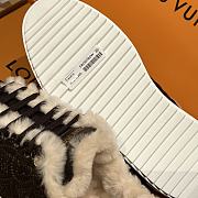 Okify Louis Vuitton Dark Brown Fur Sneakers For Women - 6