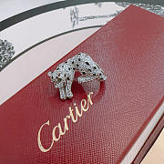 Okify Cartier V Silver Leopard Ring  - 1