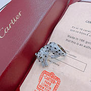 Okify Cartier V Silver Leopard Ring  - 3