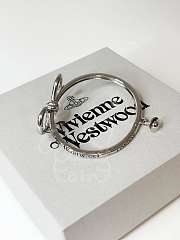 Okify Vivienne Westwood Bow Silver Bracelet - 5