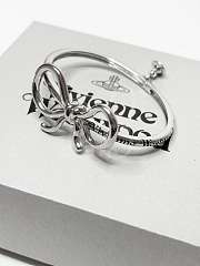 Okify Vivienne Westwood Bow Silver Bracelet - 3