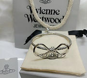 Okify Vivienne Westwood Bow Silver Bracelet - 2