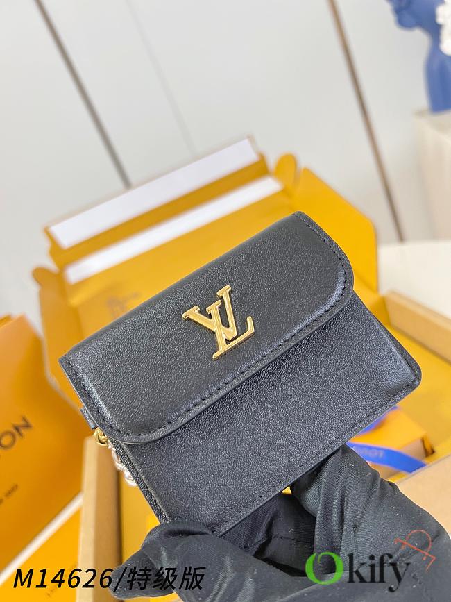 Okify Louis Vuitton Tiny Recto Verso Bloom Black Card Holder M14614 10x8x2cm - 1