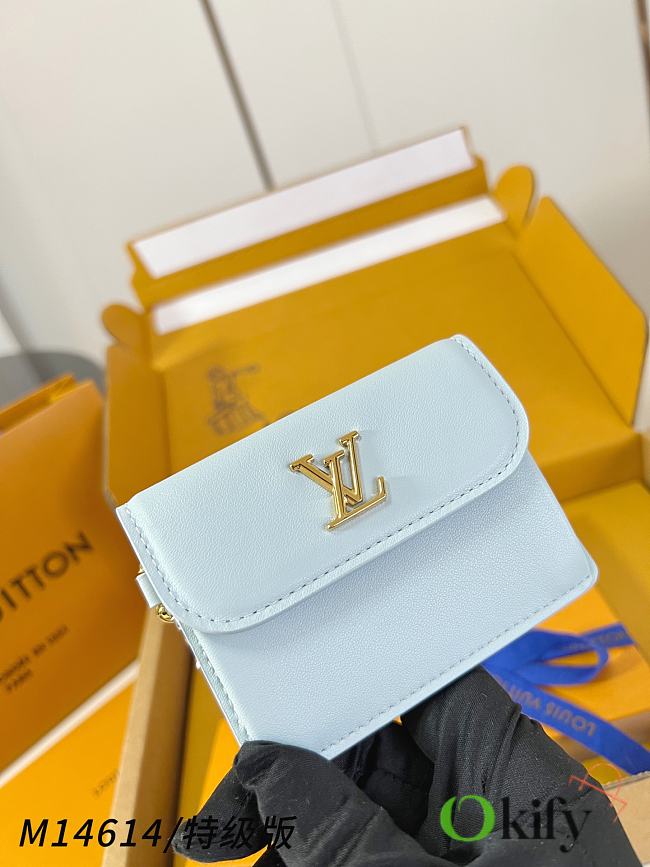 Okify Louis Vuitton Tiny Recto Verso Bloom Light Blue Card Holder M14614 10x8x2cm - 1