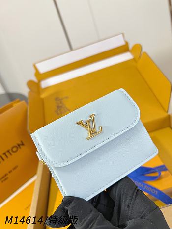 Okify Louis Vuitton Tiny Recto Verso Bloom Light Blue Card Holder M14614 10x8x2cm