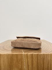 Okify YSL Mini College Bag In Light Pink Suede 20x13x3cm - 6