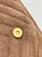 Okify YSL Mini College Bag In Light Pink Suede 20x13x3cm - 3