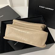 Okify YSL Niki Baby Bag In Beige Vintage Leather 22x16.5x12cm    - 5
