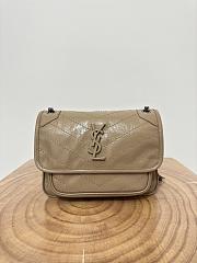 Okify YSL Niki Baby Bag In Light Brown Vintage Leather 22x16.5x12cm    - 1