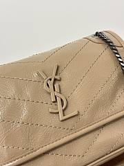 Okify YSL Niki Baby Bag In Light Brown Vintage Leather 22x16.5x12cm    - 2