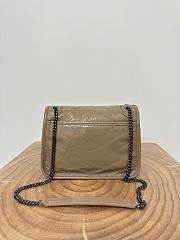 Okify YSL Niki Baby Bag In Light Brown Vintage Leather 22x16.5x12cm    - 3