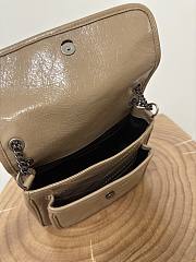 Okify YSL Niki Baby Bag In Light Brown Vintage Leather 22x16.5x12cm    - 4
