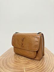 Okify YSL Niki Bag In Brown Caramel Vintage Leather 28x20.5x8.5cm - 6