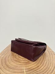 Okify YSL Niki Bag In Red Burgundy Vintage Leather 28x20.5x8.5cm - 3