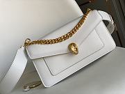 Okify Bvlgari Serpenti East West Maxi Chain Bag In White 28x17x6cm - 1