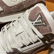 Okify Louis Vuitton Brown Denim Monogram Sneakers - 6