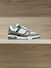 Okify Louis Vuitton Brown Denim Monogram Sneakers - 3