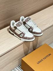 Okify Louis Vuitton Brown Denim Monogram Sneakers - 1
