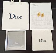 Okify Dior Gold Hollowed-out Large And Small Beads With Diamond Earrings - 3