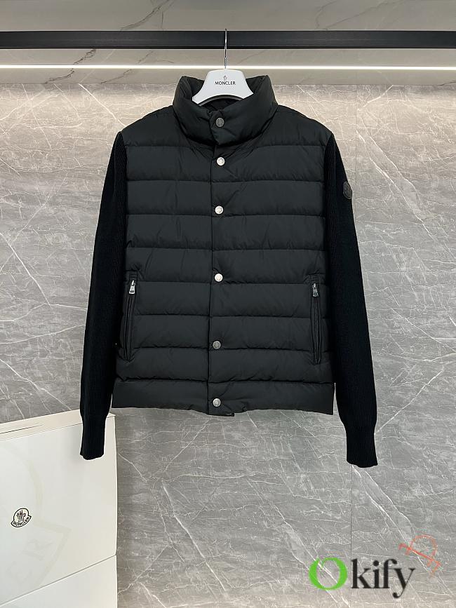 Okify Moncler Black Down Jacket Unisex  - 1