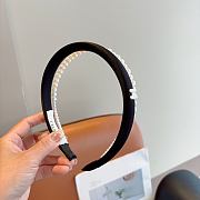 Okify Celine Black Headband Pearl Attached - 6