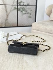 Okify CC Handle Flap Bag Black 11.5x19.5x5cm - 4