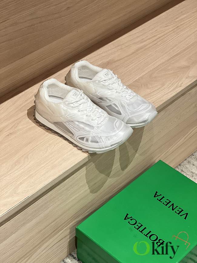 Okify Bottega Veneta Orbit Sneakers White 3cm - 1